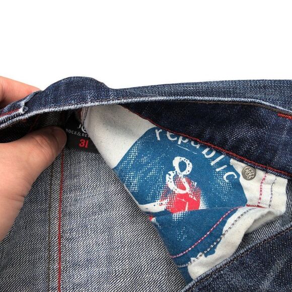 Rock & Republic Embroidered Jeans Size 31 FLOYD BLue - Picture 6 of 10